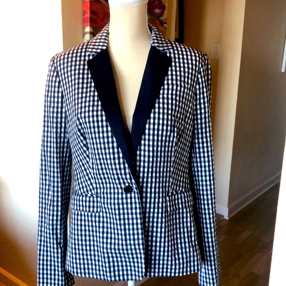 J. Crew Plaid Blazer. Size 14